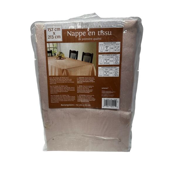 Anscan 60‎ x 84" Rose Gold Rectangle Tablecloth - Picture 3 of 4